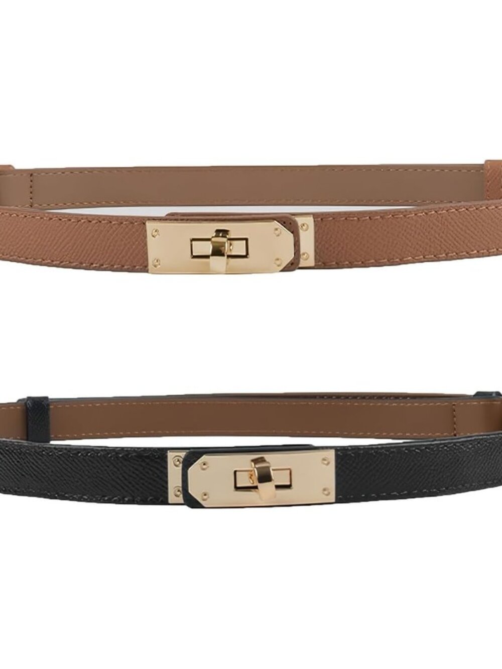 Adjustable Thin Belts For Womens Skinny Belts For Dresses Womens Solid Color All - Picture 1 of 7